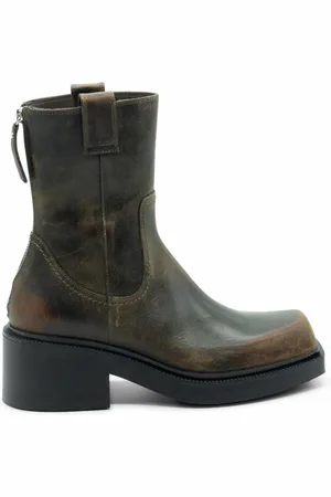 vic matiè Femme, Chaussures, Brun, Taille: 38 EU Botte Fray en Biscotto