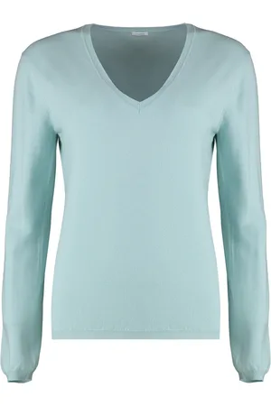 Malo Femme, Pulls, Vert, Taille: 36 FR Pull en laine mélangée côtelée