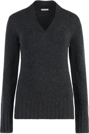 Malo Femme, Pulls, Gris, Taille: 36 FR Pull en cachemire de luxe avec bordures côtelées