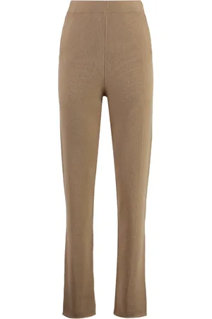 Malo Femme, Pantalons, Brun, Taille: 38 FR Pantalon de Luxe en Cachemire avec Poches