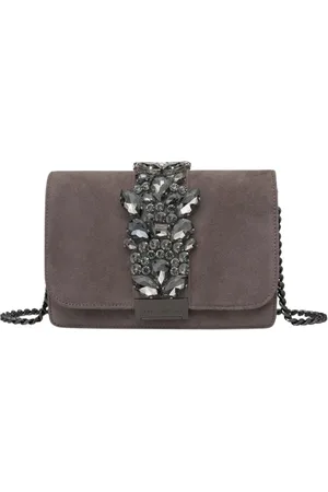 Alma en Pena Femme, Sacs, Gris, Taille: ONE Size Pochette strass