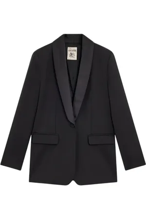 SEMICOUTURE Femme, Vestes, Noir, Taille: 42 FR Blazer noir en laine