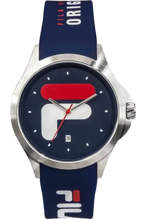 Fila Homme, Accessoires, Bleu, Taille: ONE Size Montre Homme style 40 mm Bracelet Silicone 38-181