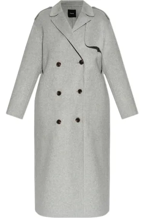 THEORY Femme, Manteaux, Gris, Taille: 40 FR Manteau Nouvelle Division