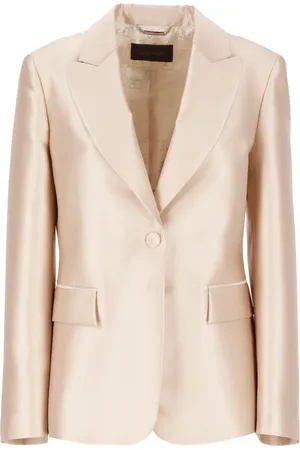 Alberta Ferretti Femme, Vestes, , Taille: 38 FR Blazer Ivoire avec Col à Revers