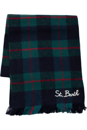 MC2 SAINT BARTH Femme, Accessoires, Multicolore, Taille: ONE Size Écharpe en Laine Houndstooth Douce