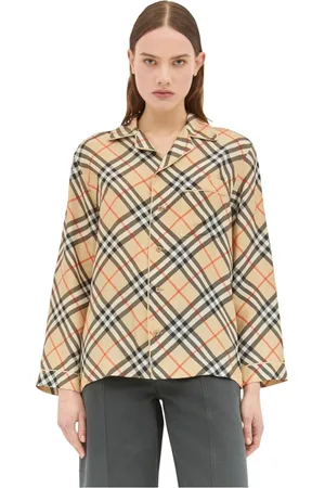 Burberry Femme, Blouses et Chemises, , Taille: 32 FR Chemise de pyjama en soie à carreaux