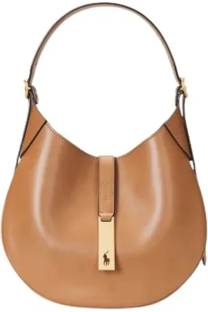 Ralph Lauren Femme, Sacs, , Taille: ONE Size Sac Bandoulière en Cuir Polo ID Style Selle