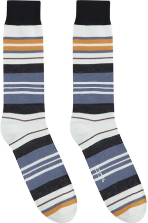 Etro Homme, Sous-vêtements, Bleu, Taille: ONE Size Chaussettes en coton rayé