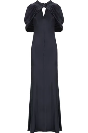 Alberta Ferretti Femme, Robes, Bleu, Taille: 38 FR Robe Bleue en Mélange de Soie avec Découpe
