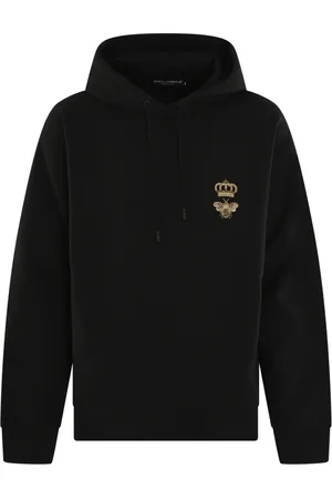 Dolce & Gabbana Homme, Sweatshirts et sweats à capuche, Noir, Taille: L Sweat à Capuche en Jersey de Coton