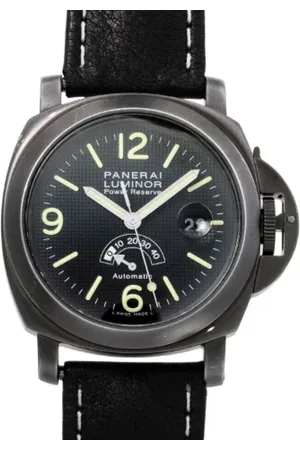 PANERAI Homme, Pre-owned, Noir, Taille: ONE Size Pre-owned Cuir montres
