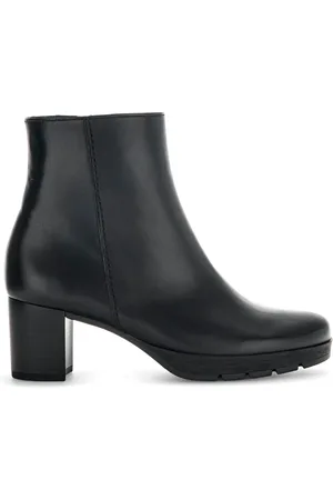 Gabor Femme, Chaussures, Noir, Taille: 39 EU Bottines noires en cuir moderne