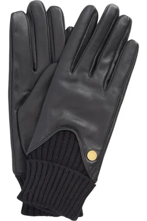 Barbour Unisex, Accessoires, Noir, Taille: M Gants en Cuir Doux Deanna