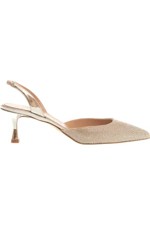 NINALILOU Femme, Chaussures, Gris, Taille: 36 EU Escarpins Slingback Strass Argent