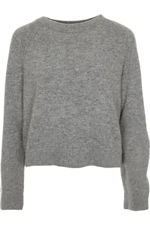 Armedangels Femme, Pulls, Gris, Taille: 42 FR Pull en Tricot Raglan Motifs Variés