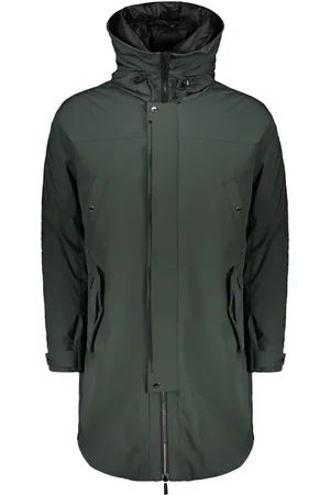 MOORER Homme, Manteaux, Vert, Taille: XL Parka à double capuche avec duvet d