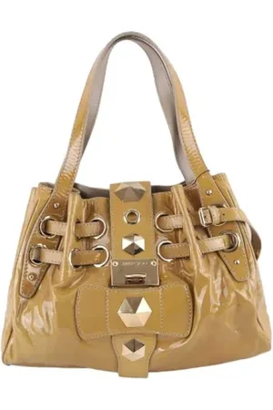 Jimmy Choo Femme, Pre-owned, Jaune, Taille: ONE Size Pre-owned Toile sacs-ports-paule