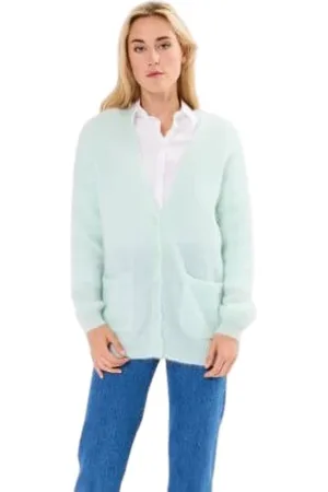 Des Petits Hauts Femme, Pulls, Bleu, Taille: 38 FR Cardigan Oversize avec Poches