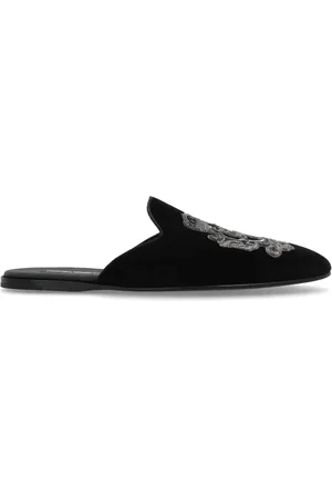 Dolce & Gabbana Homme, Chaussures, Noir, Taille: 41 EU Mules avec logo