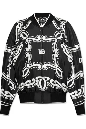 Dolce & Gabbana Homme, Vestes, Noir, Taille: M Bomber en soie
