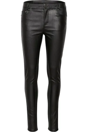 Kaffe Femme, Pantalons, Noir, Taille: 36 FR Jean Enduit Noir Profond Élégant