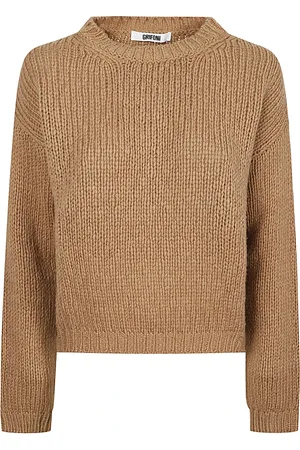 Mauro Grifoni Femme, Pulls, Brun, Taille: 40 FR Pull col rond en laine de chameau