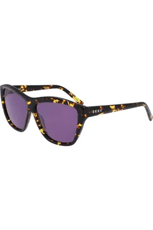 DKNY Femme, Accessoires, Noir, Taille: ONE Size Lunettes de soleil noires Filtre 3 Femmes Élégantes