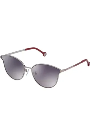 Carolina Herrera Femme, Accessoires, Gris, Taille: ONE Size Lunettes de soleil à monture métallique et verres dégradés