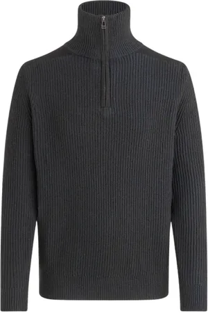 Belstaff Homme, Pulls, Gris, Taille: L Pull à demi-zip noir