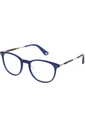Police Homme, Accessoires, Bleu, Taille: ONE Size Lunettes Homme Monture en Plastique Bleu