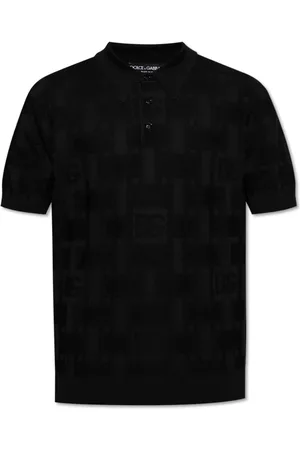 Dolce & Gabbana Homme, Tops, Noir, Taille: M Polo en soie