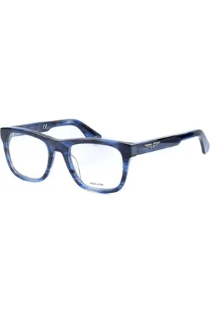 Police Homme, Accessoires, Noir, Taille: ONE Size Montures en plastique noir avec cadran