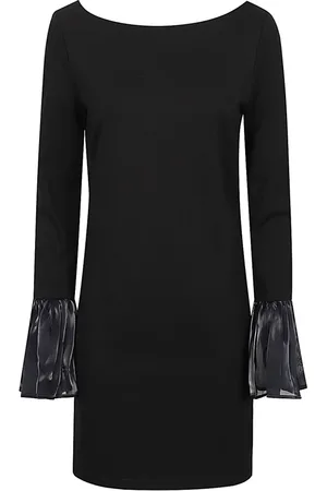 Staud Femme, Robes, Noir, Taille: 38 FR Mini Robe Noire avec Ourlet à Volants