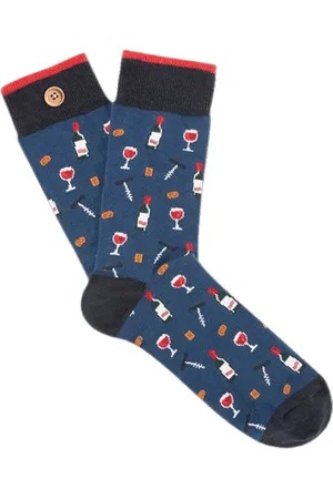 Cabaia Homme, Sous-vêtements, Bleu, Taille: ONE Size Chaussettes Bleues à Motifs - Inséparables