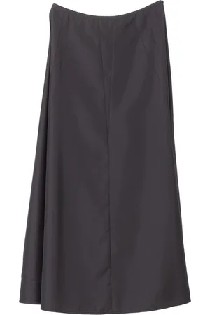 Moschino Femme, Jupes, Noir, Taille: 40 FR Jupe Longue en Taffetas Noir