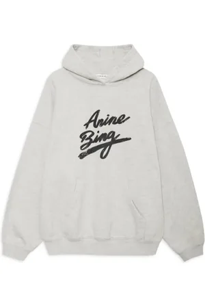 ANINE BING Femme, Sweatshirts et sweats à capuche, Gris, Taille: 40 FR Signature Harvey Sweat à Capuche Oversize Coton Gris