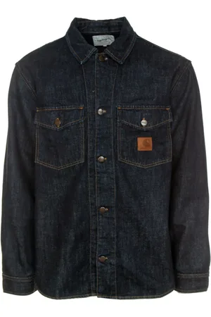 Carhartt Homme, Vestes, Bleu, Taille: XL Veste Chemise en Denim