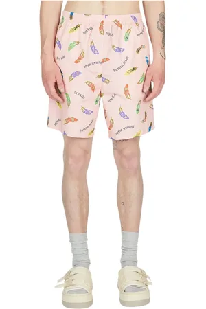 HUMAN MADE Homme, Shorts, Rose, Taille: M Shorts en coton imprimé plumes