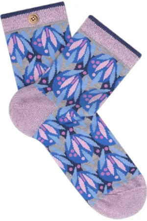 Cabaia Femme, Sous-vêtements, Multicolore, Taille: ONE Size Chaussettes à Motifs - Design Bleu Étincelant