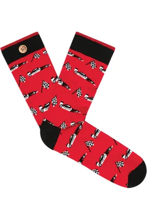 Cabaia Homme, Sous-vêtements, Rouge, Taille: ONE Size Chaussettes biologiques avec fermeture bouton