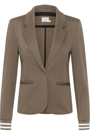 Kaffe Femme, Vestes, Brun, Taille: 40 FR Blazer à Rayures Major /Chalk