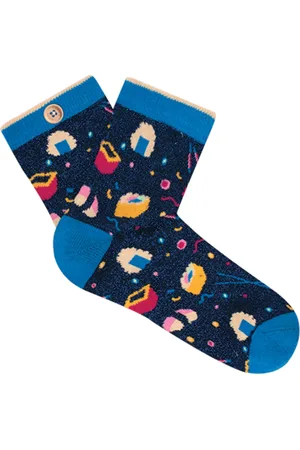 Cabaia Femme, Sous-vêtements, Multicolore, Taille: ONE Size Chaussettes Heureuses Boutonnées