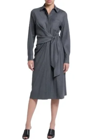 ANTONELLI Femme, Robes, Gris, Taille: 36 FR Robe tissée en gris