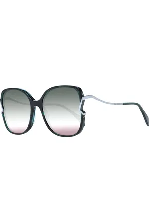 ANA HICKMANN Femme, Accessoires, Vert, Taille: ONE Size Lunettes de Soleil Carrées Vertes Verres Dégradés