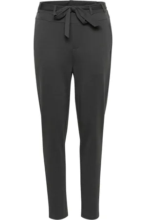 Kaffe Femme, Pantalons, Noir, Taille: 42 FR Pantalon Noir Slim-leg avec Ceinture