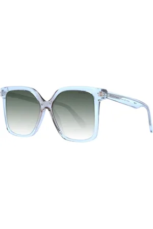 ANA HICKMANN Femme, Accessoires, Bleu, Taille: ONE Size Lunettes de Soleil Carrées Transparentes Dégradé Vert