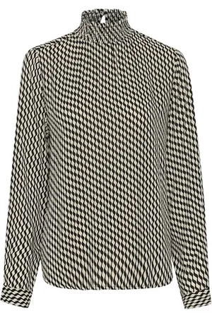 Kaffe Femme, Tops, Multicolore, Taille: 46 FR Imprimé Ondulé Smock Blouse Top