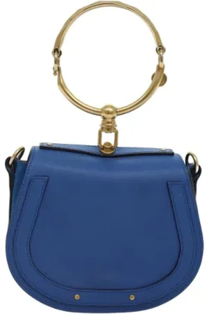 Chloé Femme, Pre-owned, Bleu, Taille: ONE Size Pre-owned Cuir sacs-main
