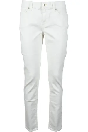 ELEVENTY Femme, Jeans, Blanc, Taille: 42 FR Jean slim en mélange de coton